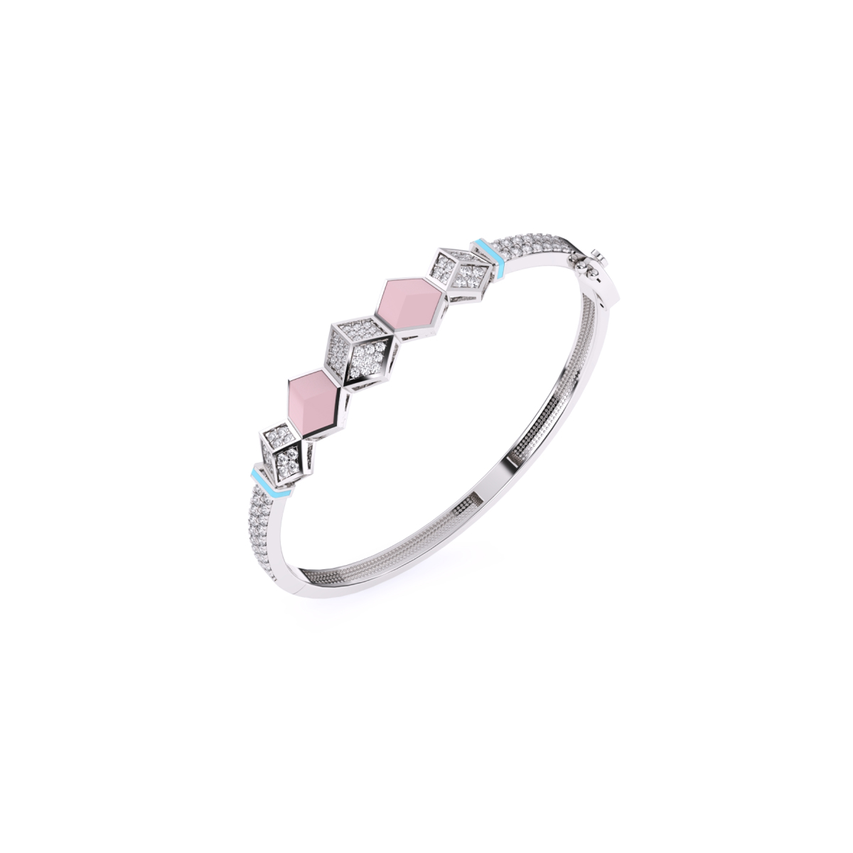 Impressive Round Cluster Diamond Bracelet